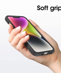 OtterBox IPhone 14 & IPhone 13 Prefix Series Case - BLACK CRYSTAL (Black/Clear), Ultra-Thin, Pocket-Friendly, Raised Edges Protect Camera & Screen, Wireless Charging Compatible Black/Clear 10 61Zb1piZ7yL