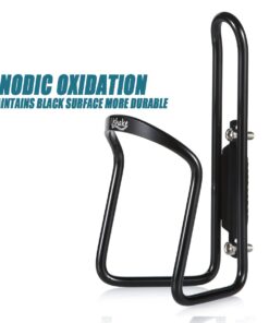 USHAKE Water Bottle Cages, Basic MTB Bike Bicycle Alloy Aluminum Lightweight Water Bottle Holder Cages Brackets(2 Pack- Drilled Holes Required) Black 23 61ZbN56446L
