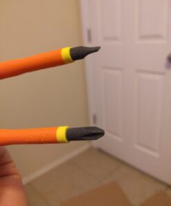 IDEAL Electrical 35-9305 Insulated Screwdriver Set (2 Piece) Orange, 4 in. Shaft Screwdrivers with Cushion-Grip Handles. Electrician Tool Kits Combo Pack 29 61ZdDVcK2pL