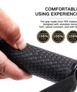 INNSTAR Upgraded Heavy Duty Exercise Handles, Cable Machine Attachments Resistance Bands Handles with Solid ABS Core Grips Fitness Strap Stirrup Handle Cable Attachment Silicon Grip (Set of 2) 15 61ZdPF3sEZS