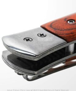 etrading 9" Wood Handle Spring Button Folding Comb Hair Styling Pocket Carrying 12 61ZdU2 WaCL