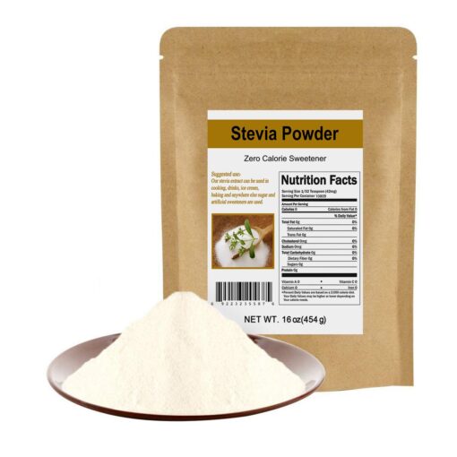 CCnature Stevia Powder Extract Natural Sweetener Zero Calorie Sugar Substitute 16 oz 1 Pound (Pack of 1)