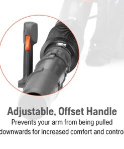 Husqvarna 350BT Gas Leaf Blower, 50.2-cc 2.1-HP 2-Cycle Backpack Leaf Blower with 692-CFM, 180-MPH, 21-N Powerful Clearing Performance and Ergonomic Harness System 20 61ZeyRrj6LL
