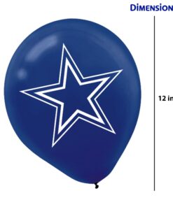 Dallas Cowboys Navy Blue Latex Balloons - 12" (6 Pack) - Unique, Durable & Eye-catching - Perfect For Game Day Parties & Decorations 14 61ZfHudzvLL