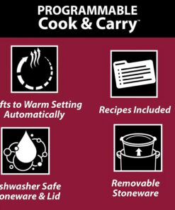 Alternative view of 6 quart Slow Cooker for 7+People - Portable Manual Slow Cooker(Black)