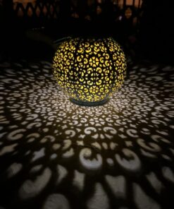 Homeimpro Solar Big Lantern Hanging Garden Outdoor Waterproof Decorative Lights Metal Table Lamp for Patio, Yard, Christmas Gift, 2023 New Updated Bottom Pattern (1Pack, Teal Blue) 34 61Zh A5owEL