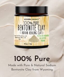 Molivera Organics Bentonite Clay for Detoxifying and Rejuvenating Skin and Hair, 16 oz. 27 61ZhLJC5aDL