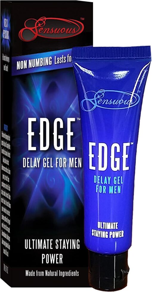 Edge Delay Gel. Ultimate Staying Power: Natural, Prolonging and Desensitizing Delay for Men, Non-Numbing Long Lasting! Pocket Size Tube! (30 Applications)