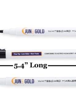 June Gold 32 Assorted Colored Dry Erase Whiteboard Markers, Fine/Bullet Tip, 2 sets of 13 Unique Colors With 8 Black Markers, Low Odor, Slim Barrel & Vivid Lines 32 Colored Bullet Tip Markers 18 61Zj1 qnkL