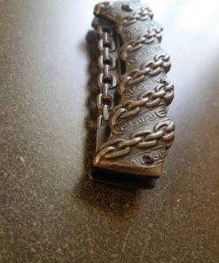 TAC FORCE Spring Assisted Folding Pocket Knife –Stonewashed Finish Stainless Steel Blade and Handle with Sculpted Chain Link Design, Includes Pocket Clip, Tactical, EDC, Rescue - TF-859 32 61ZkrO DZlL