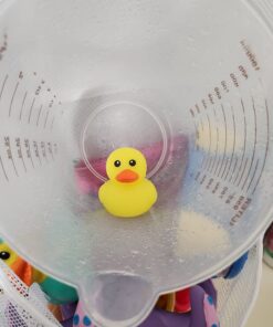 Original Tub Cubby Bath Toy Storage - Hanging Bath Toy Holder, with Suction & Adhesive Hooks, 14"x20" Mesh Net Shower Caddy for Kids Bathroom Decor, Bedroom & Car Toy Organizer - Bonus Hooks Original Tub Cubby 30 61ZlpOSFN8L