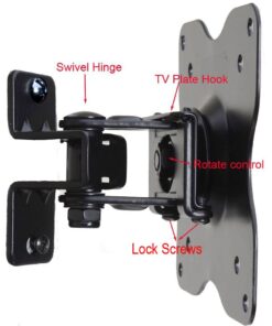 Alternative view of VideoSecu ML411B Adjustable Tilt Swivel Rotation TV Wall Mount Bracket for 19" to 42" LCD LED TV and Monitor (Max 44 lbs, VESA 100/75) Black 1FF