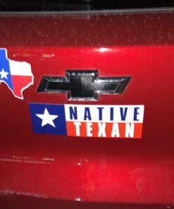 Alternative view of Texas State Map Flag car bumper window sticker 4" x 4"