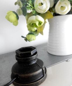 Kiven Steampunk Table Lamp UL Certification Button Switch Cord Vintage Style Desk Light E26 Iron Base Modern Antique Table Light Bulbs Not Included 33 61ZrDiANm L