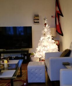 Perfect Holiday Christmas Tree, 5-Feet, PVC Crystal White 24 61ZrnDbmPWL