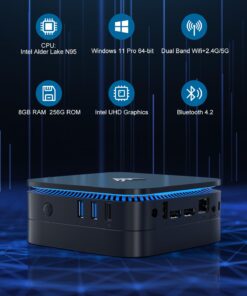 KAMRUI AK1PLUS Mini PC,12th Intel Alder Lake- N95 up to 3.4 GHz,8GB RAM+256GB M.2 SSD,Mini Computer Support 2.5" SSD (up to 2TB),WiFi 2.4G/5G,BT 4.2,4K, Business, Home, Office AK1 PLUS (8+256) 12th Intel Alder Lake- N95 58 61Zs 4W2yL
