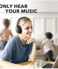 Soundcore Anker Life Q20 Hybrid Active Noise Cancelling Headphones, Wireless Over Ear Bluetooth Headphones, 40H Playtime, Hi-Res Audio, Deep Bass, Memory Foam Ear Cups, for Travel, Home Office Black 31 61ZsLNM 2xL
