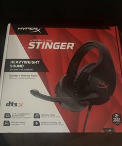 HyperX Cloud Stinger – Gaming Headset, Lightweight, Comfortable Memory Foam, Swivel to Mute Noise-Cancellation Mic, Works on PC, PS4, PS5, Xbox One/Series X|S, Nintendo Switch and Mobile ,Black 33 61ZsQ8RP4L