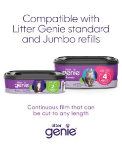 Litter Genie Plus Pail (Silver) | Cat Litter Box Waste Disposal System for Odor Control | Includes 1 Square Refill Bag 33 61ZvjSAeyZL
