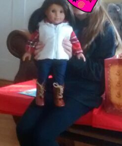 Dress Along Dolly 4pc Fall Flannel 18" Doll Outfit w Vest- American Clothes & Accessories Set Includes Flannel Shirt, Vest, Skinny Jeans, & Boots- Perfect Christmas Holiday Girl Gift Set for Less 13 61ZvwDP1sJL