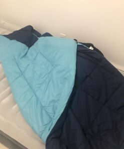 Amazon Basics Reversible Lightweight Microfiber Comforter Blanket, Twin/Twin XL, Navy/Sky Blue Navy / Sky Blue 1-Pack 31 61Zw2toWDDL