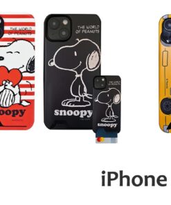 iPhone 13 Case Kubrick Peanuts Snoopy Cell Phone Case/Polycarbonate Slim Fit Card Wallet Case/PC Hard Protection iPhone 13 Case (Snoopy Black), 6.1inch 7 61ZwL3m2R6L