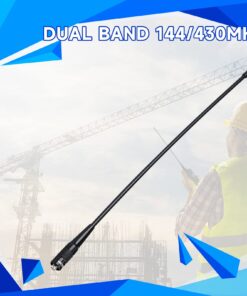 Retevis RHD-771 Walkie Talkie Antenna,SMA-F Dual Band UHF/VHF 144/430Mhz Antenna,15.4inch Flexible Whip Antenna,Compatible with Baofeng UV-5R Aliunce HD1 Retevis RT29 RT86 RT-5R 2 Way Radio(1 Pack) Flexible Antenna 17 61Zy7IVgedL