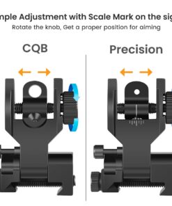 Feyachi Flip Up Rear Front and Iron Sights Best Backup fits Picatinny & Weaver Rails Black 39 61ZyMhbbXL