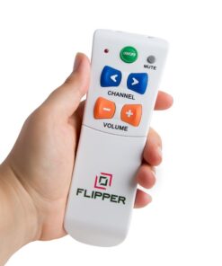 Flipper Big Button Universal TV Remote - Seniors, Elderly - Simple, Works TV & Cable - Favorite Channels - Learning - Supports IR Devices 24 61Zz Yms6oL