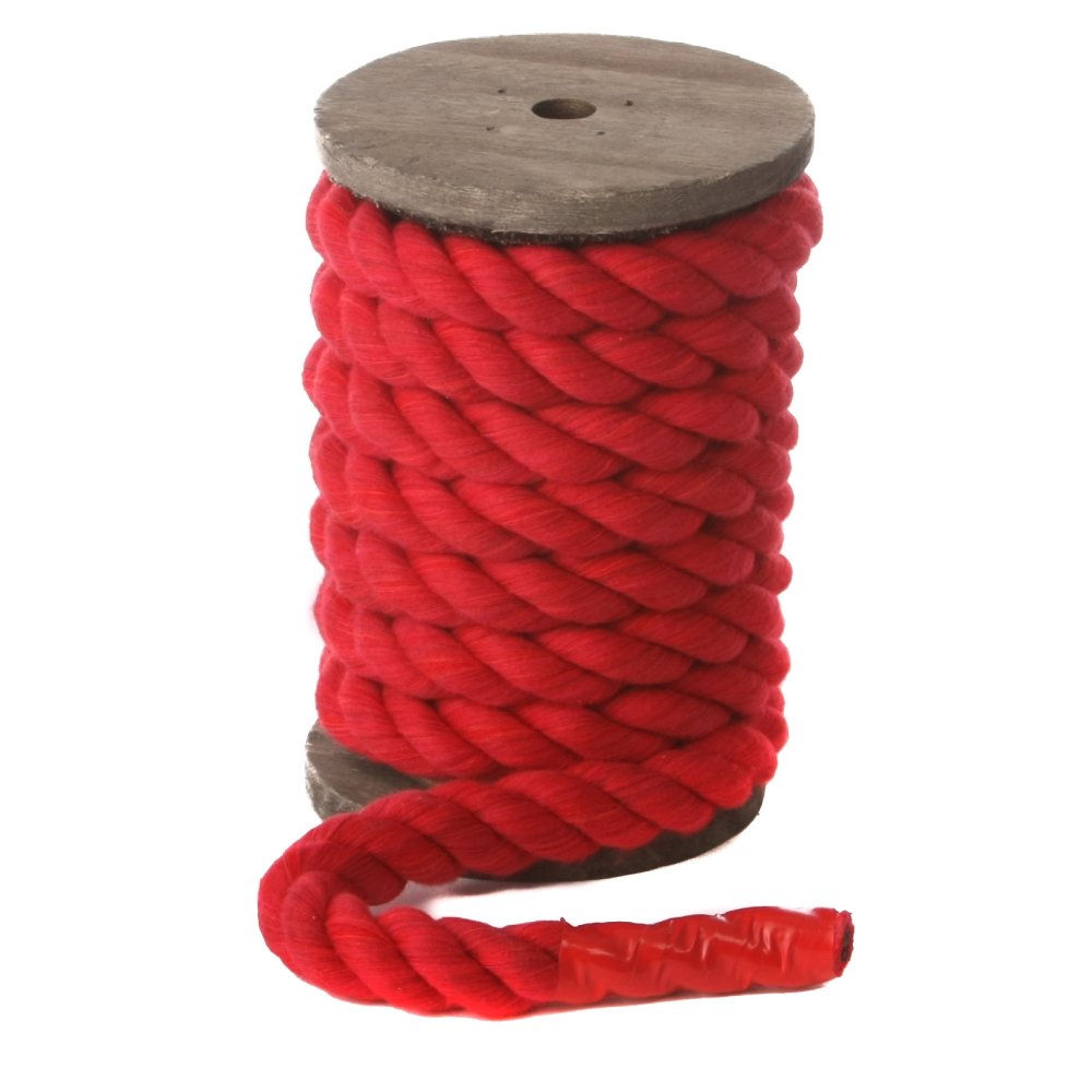 Ravenox Natural Twisted Cotton Rope | Made in The USA | Strong Triple-Strand Cordage for Sports, Décor, Pet Toys, Crafts, Macramé & Indoor Outdoor Use| by The Foot & Diameter (Multiple Color) Red 1/2 Inch x 640 Feet 6 Ravenox Natural Twisted Cotton Rope | Made in The USA | Strong Triple-Strand Cordage for Sports, Décor, Pet Toys, Crafts, Macramé & Indoor Outdoor Use| by The Foot & Diameter (Multiple Color) Red 1/2 Inch x 640 Feet - Image 6