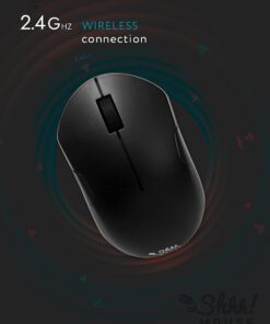 Alternative view of SHHHMOUSE Wireless Silent Noiseless Clickless Mobile Optical Mouse with USB Receiver and Batteries Included, Portable and Compact, for Notebook, PC, Laptop, Chromebook, Computer, MacBook (Black) Black