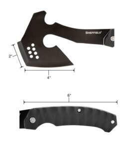 Sheffield 12153 Standoff Tactical Tomahawk with Sheath, Survival Hatchet Lightweight, Hatchet Camping Survival, Hand Hatchets, Axe Throwing Hatchet 11 61a0hrHEhKL