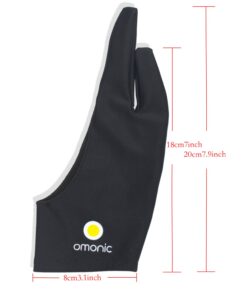 2 Pack Omonic Artist Glove Two Finger Glove for Light Box Graphic Graphics Drawing Tablet Light Box Tracing Light Pad Drawing Tablet Glove,Free Size Prevents Smudges 12 61a0mIau7EL