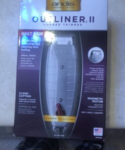 Andis 04603 Professional Outliner ll Square Blade Beard Trimmer - Blade Zero Gapper, Carbon Steel Blade - Grey, Pack of 1 Outliner II 21 61a0t5dp3 L