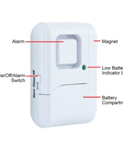 GE Personal Security Window and Door Alarm, 2 Pack, DIY Protection, Burglar Alert, Wireless Chime/Alarm, Easy Installation, Home Security, Ideal for Home, Garage, Apartment and More, 45115 White 30 61a1KDVrI0L