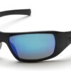 Pyramex Safety-SB5665D Goliath Safety Eyewear, Black Frame, Ice Blue Mirror Lens 57 61a1XiX8hML