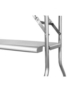 Royal Gourmet Commercial Stainless Steel Double-Shelf Folding Work Table, 48" L x 24" W 26 61a1nsZcjnL