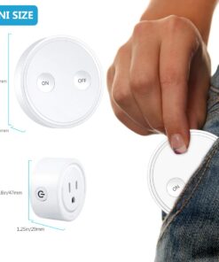 LoraTap Mini Remote Control Outlet Plug Adapter with Remote, 656ft Range Wireless Light Switch for Household Appliances, No Hub Required, 10A/1100W, White, 2 Years Warranty 24 61a1rW3gINL