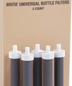 Brita Water Bottle Replacement Water Bottle Filters, Black, 5 Count 5 Count (Pack of 1) Filter 18 61a24ON276L