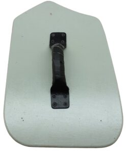 Alternative view of Swordsaxe Hand Painted Link Deku Shield Replica Wooden Handmade 16" Grey & Red Design