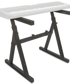 Knox Gear Heavy Duty Z-Style Keyboard Stand - Sturdy Height & Width Adjustable Keyboard Stand - Professional Digital Keyboard Piano Stand or Synth Stand - Piano Keyboard Stand 88 Key or Smaller 27 61a4L6O9OPL