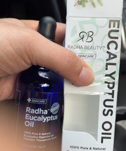 Radha Beauty Eucalyptus Essential Oil 4 oz - 100% Pure & Therapeutic Grade, Steam Distilled for Aromatherapy, Relaxation, Shower, Sauna, Bath, Steam Room and other DIY Projects. 4 Fl Oz (Pack of 1) 29 61a4VNZQZGL 1