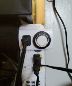 BN-LINK BND-60/U47 Indoor Mini 24-Hour Mechanical Outlet Timer, 3-Prong, 2-Pack White 41 61a5MUOACsL