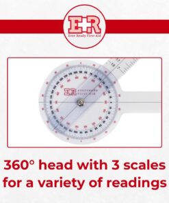 Ever Ready First Aid Plastic 12" Goniometer 360 Degree ISOM 1 8 61a5j0yogSL