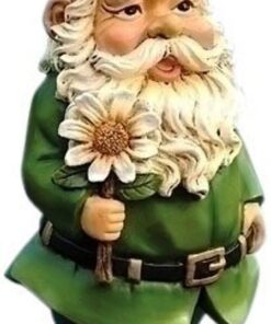 Alternative view of Giftware by Roman Inc., 12.25" H GNOME with Daisy Statue, Garden Collection, Outdoor Statue, Memorial, Resin Stone, Adorable Frogs and Flowers, Garden Décor (12x4x5)