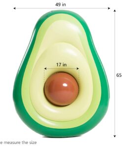 Jasonwell Inflatable Avocado Pool Float Floatie with Ball Water Fun Large Blow Up Summer Beach Swimming Floaty Party Toys Lounge Raft for Kids Adults (XL) Avocado-XL 25 61a8WqiunhL