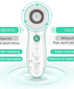 Facial Cleansing Brush, TOUCHBeauty Face Scrubber Electric with Case, 3 Spin Brushes for Deep Cleansing, Gentle Exfoliating, Dual-Speed, Waterproof AS-0759A(Green) Green 27 61a8g9eiEuL