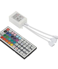 BZONE 2-Port 44 Keys Wireless IR Remote Controller for SMD 5050 3528 RGB LED Strip Lights, Dual 4-pin Output Remote Controller Dimmer for 2pcs RGB LED Strips DC12-24V 2-port Rgb Controller 17 61a93qpr3UL