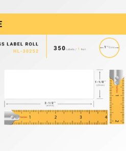 HOUSELABELS Compatible DYMO 30252 Address Labels (1-1/8" x 3-1/2") Compatible with Rollo, Some DYMO LW Printers, 12 Rolls / 350 Labels per Roll 10 61a9jq cD0L