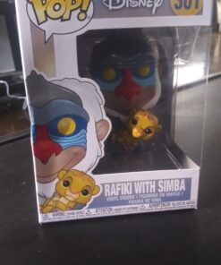 Funko POP Pop Disney Lion King-Rafiki with Simba Toy, Multicolor, 3.75 inches Standard Version 27 61aBEG76 VL